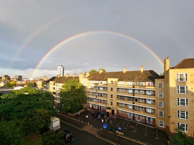 Image of Double Rainbow over Deloraine House